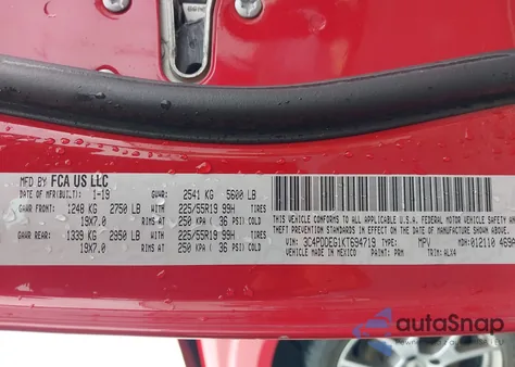 2019 Dodge Journey Gt Awd z USA, uszkodzony, nr VIN 3C4PDDEG1KT694719